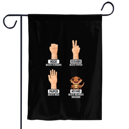 Rock Paper Scissors Nothing Beats Bearded Dragons Garden Flags