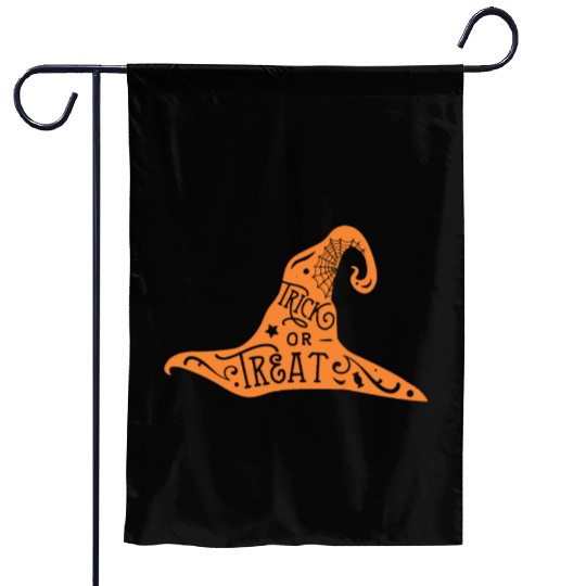 Witch Hat Trick Or Treat Halloween Holiday Garden Flags
