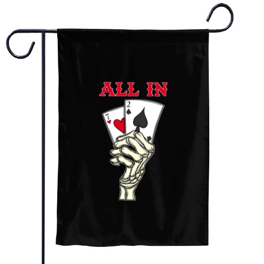 Poker Player Poker Cards 7 2 Skeleton Hand Poker Garden Flags