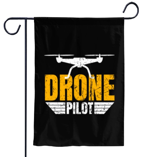 Drone Drone Pilot Drone Operator Quadrocopter Garden Flags