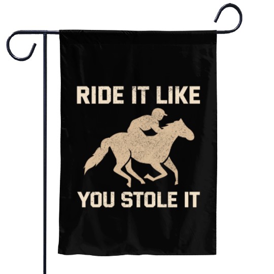 Barrel Racer Rodeo Racing Horse Riding Race Funny Garden Flags