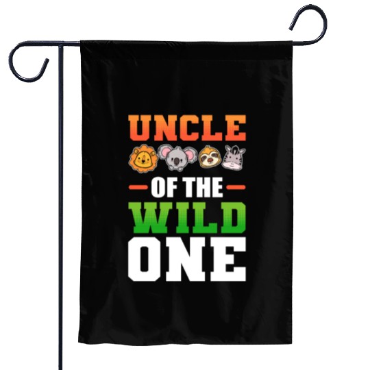 Uncle of the Wild One Nephew Niece Garden Flags