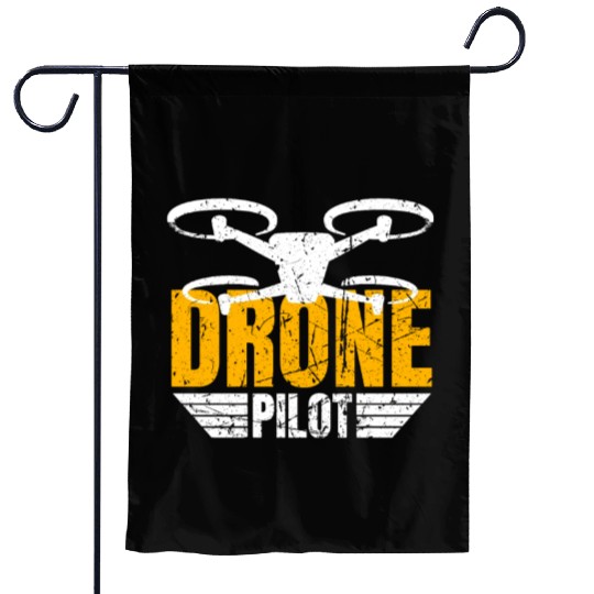Drone Drone Pilot Drone Operator Quadrocopter Garden Flags
