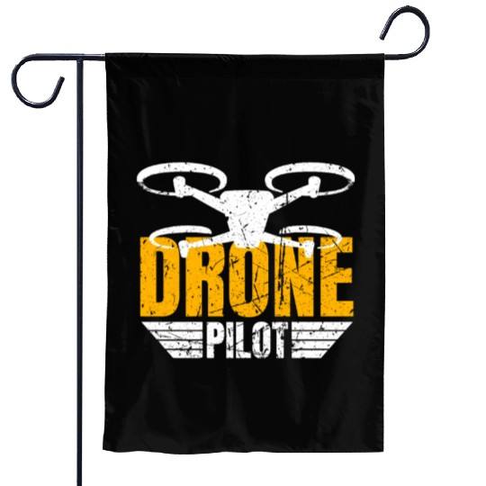 Drone Drone Pilot Drone Operator Quadrocopter Garden Flags