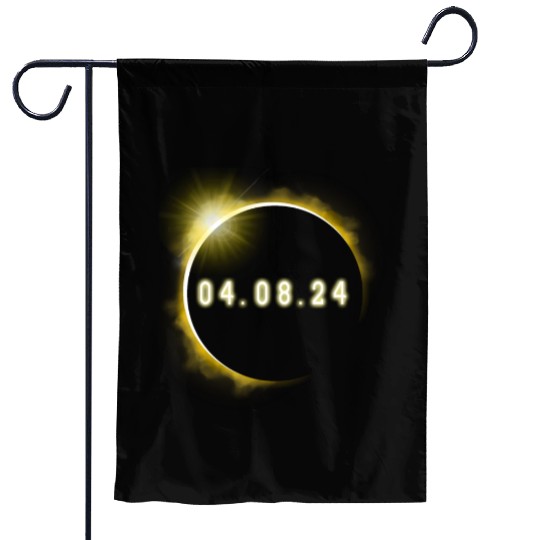 Total Solar Eclipse 4.08.24 Totality Solar Eclipse Garden Flags