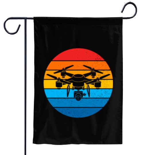 Drone Drone Pilot Drone Operator Quadrocopter Garden Flags