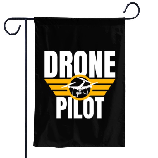 Drone Drone Pilot Drone Operator Quadrocopter Garden Flags