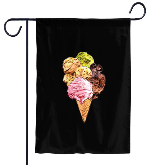 ice cream Garden Flags