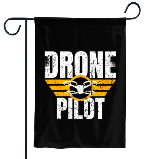 Drone Drone Pilot Drone Operator Quadrocopter Garden Flags