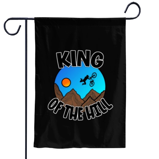 King Of The Hill - Cyclist Gift Garden Flags