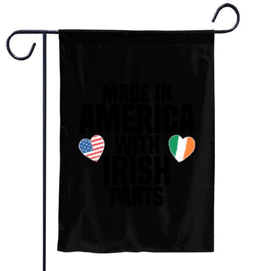 MADE IN AMERICA WITH IRISH PARTS Garden Flags