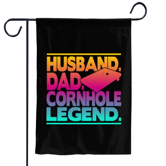 Husband Dad Cornhole Legend Classic Garden Flags