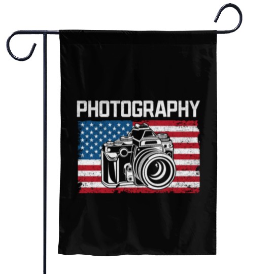 Photography US Flag Photography Lover Camera Garden Flags