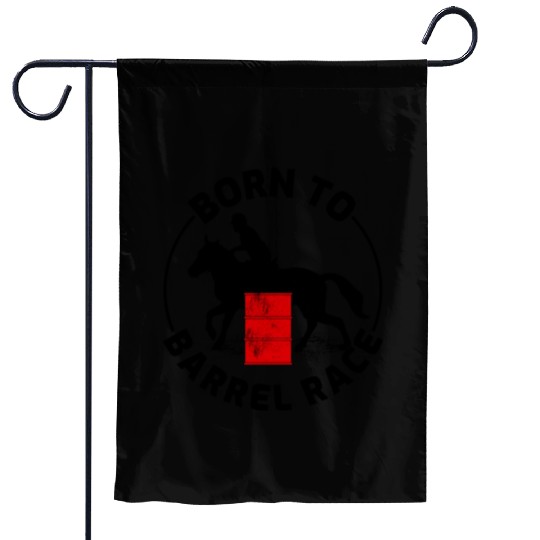 Barrel Racer Rodeo Racing Horse Riding Race Funny Garden Flags