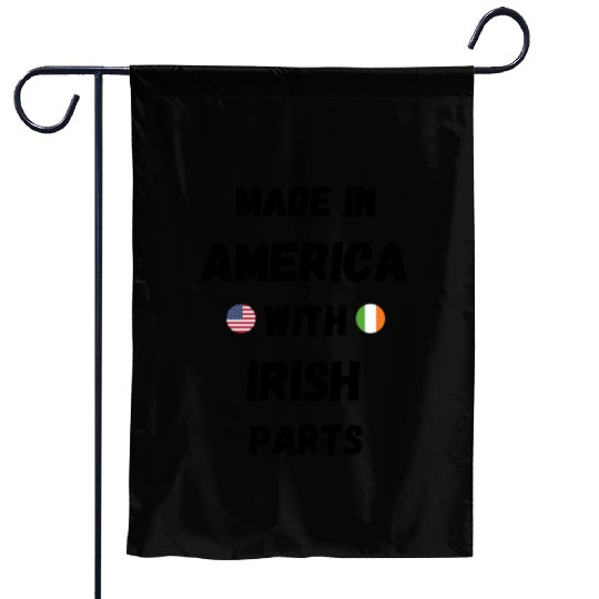 MADE IN AMERICA WITH IRISH PARTS Garden Flags