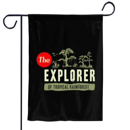 The Explorer of The Tropical Rainforest Garden Flags
