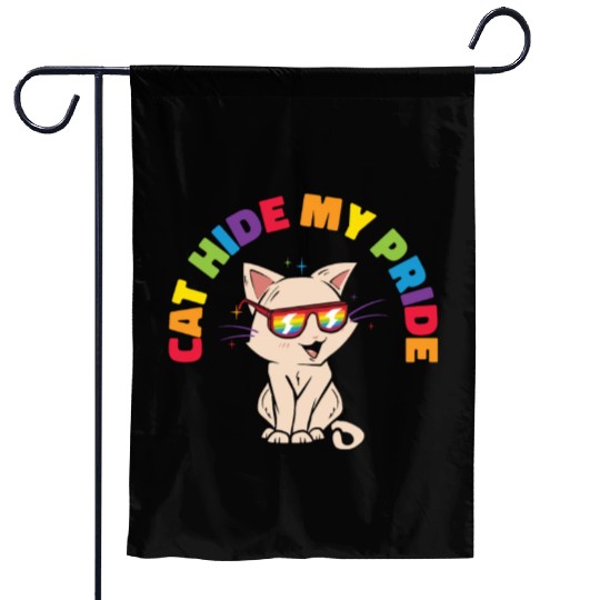 Cat Hide my Pride LGBT Cats and Women Garden Flags