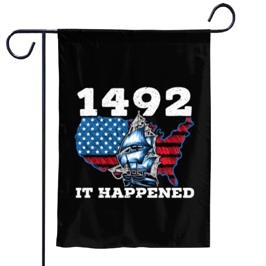 Columbus Day Christopher Columbus Navigator Garden Flags