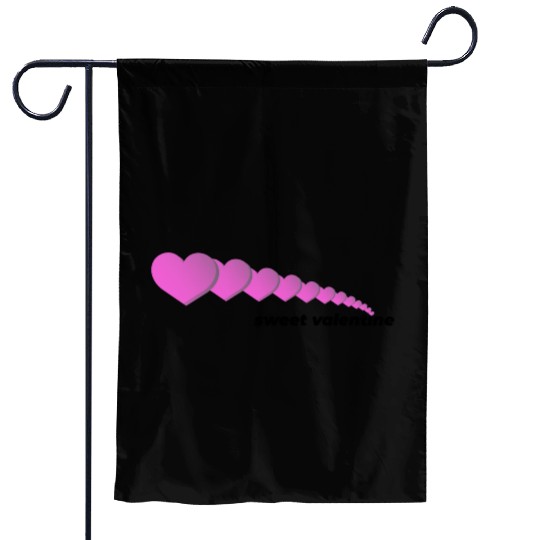 Sweet Valentine Logo Funny Garden Flags
