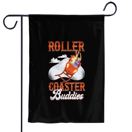 Roller Coaster Friends Besties Garden Flags
