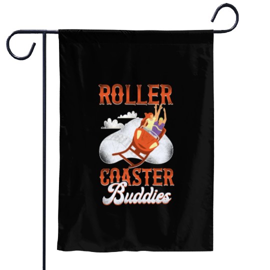 Roller Coaster Friends Besties Garden Flags