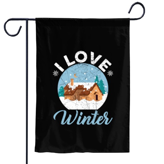 I Love Winter Snow Snowy Climate Winter Season Garden Flags