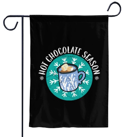 Hot Chocolate Season Snow Winter Season Drink Garden Flags
