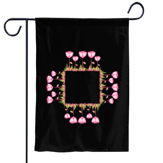 square frame flowers nature square Garden Flags