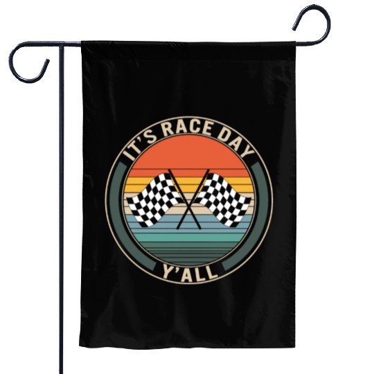 It's Race Day Y'all Garden Flags, Race Day Checkered