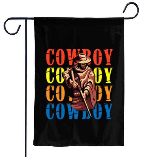 Cowboy Marksman Sheriff Star Wild West Garden Flags