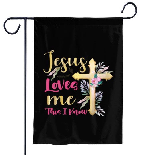 Jesus Loves Me This I Know Easter Day Quotes Garden Flags