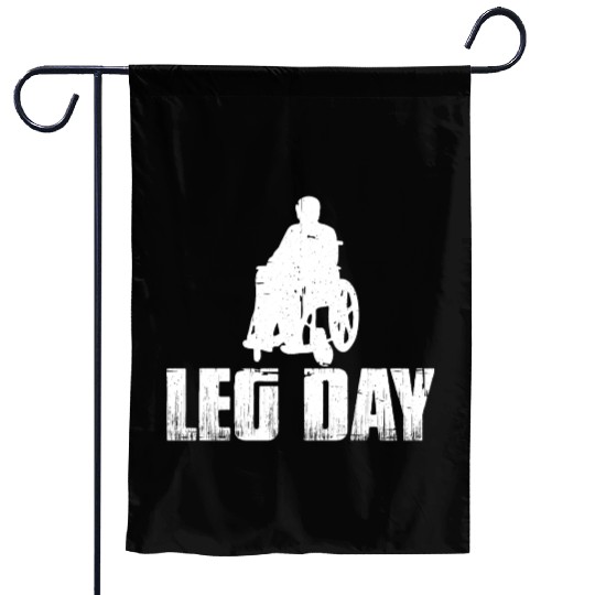 Leg Day Handicapped Wheelchair 20 Garden Flags