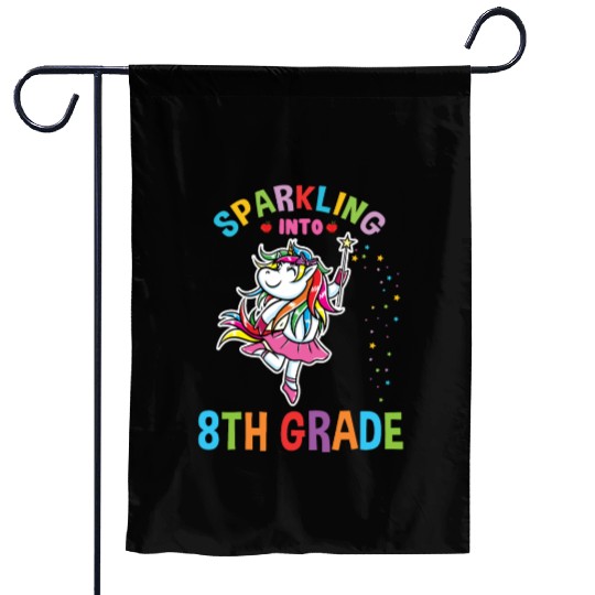 Sparkling Into 8th Grade Back To School Garden Flags