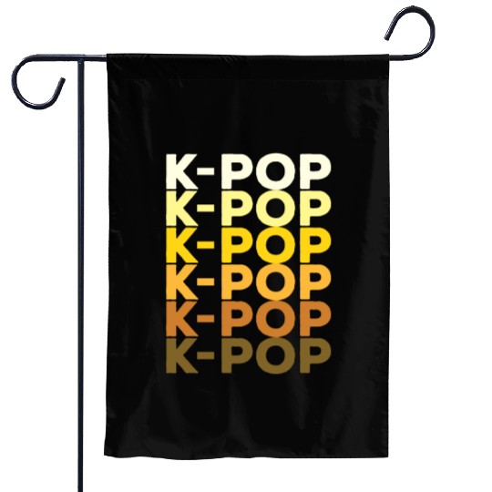 K-POP gold repetition from WhatTheKpop Garden Flags