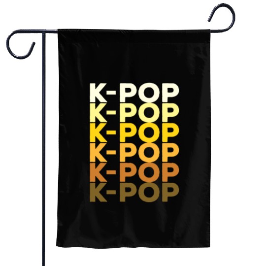 K-POP gold repetition from WhatTheKpop Garden Flags
