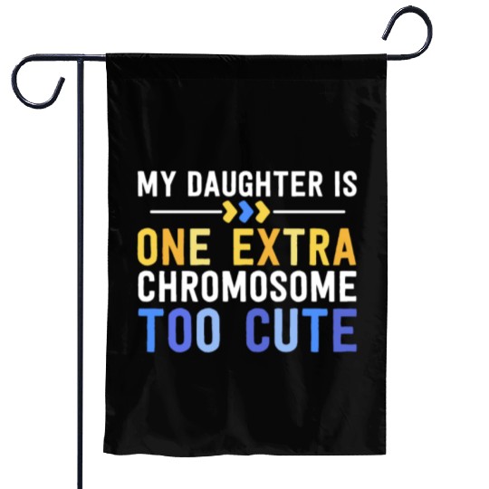 Family Down Syndrome Awareness for Dad Mom Extra Garden Flags