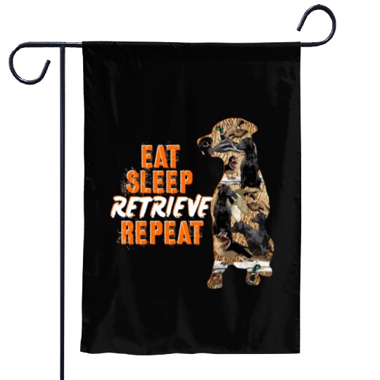 Labrador Retriever Duck Hunting Design Garden Flags