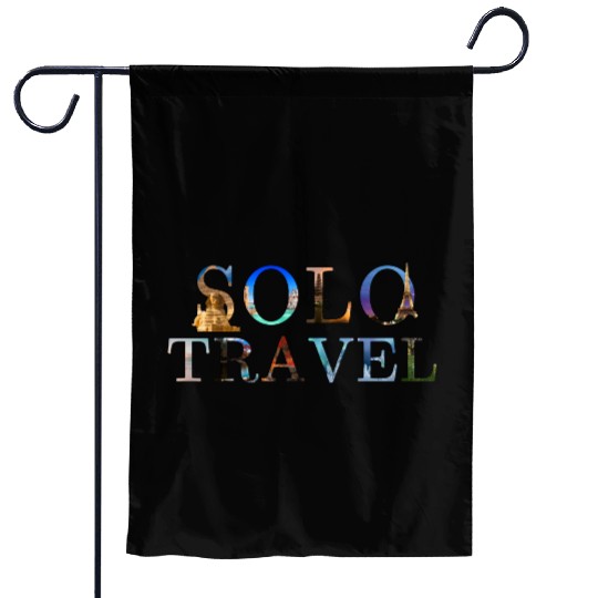in love with solo travel, in all seasons Garden Flags