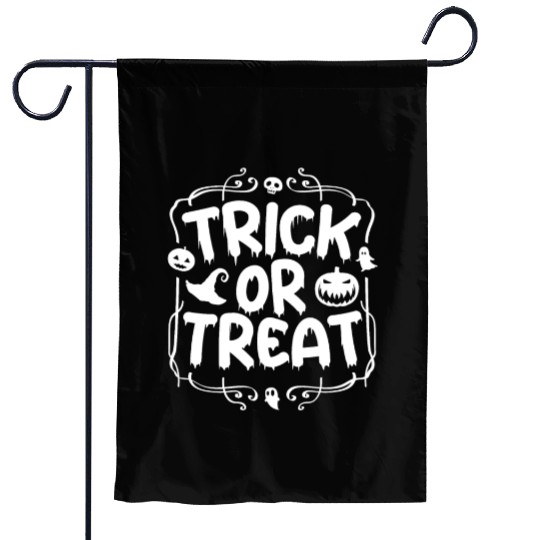 Trick Or Treat Halloween Pumpkin Witch Garden Flags