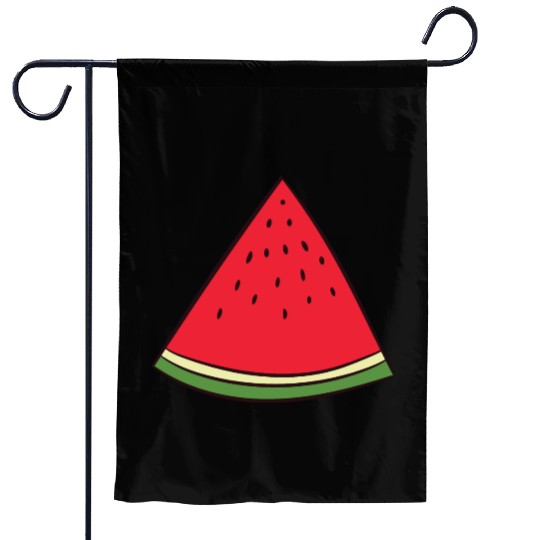 Watermelon - slice, piece, quarter, triangle Garden Flags