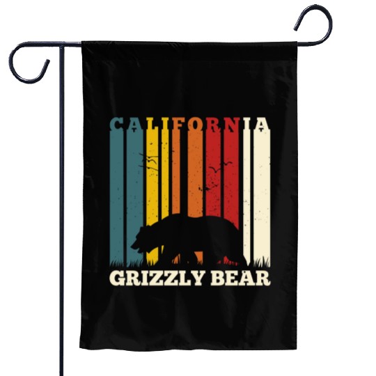 California Bear Retro Garden Flags