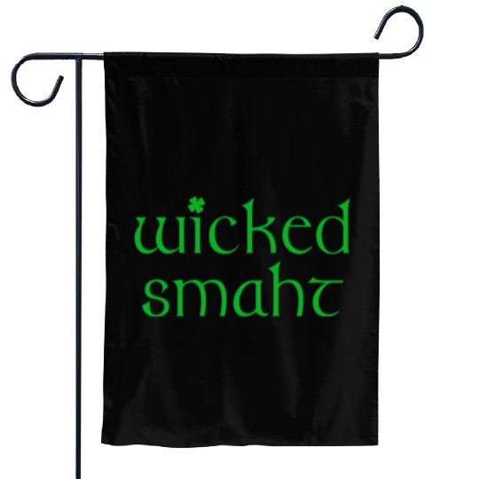 Wicked Smaht Irish Boston Garden Flags