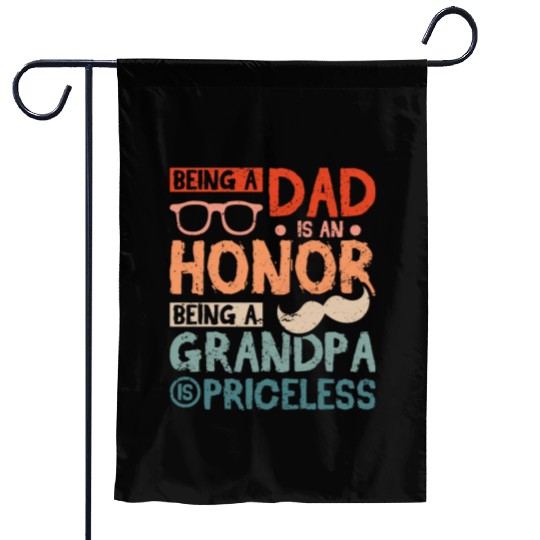 Being a grandpa is priceless Garden Flags