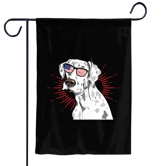 Dalmatian Dog Lover 4th of July Garden Flags