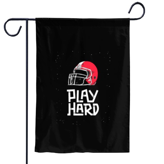 play hard rugby american football Garden Flags