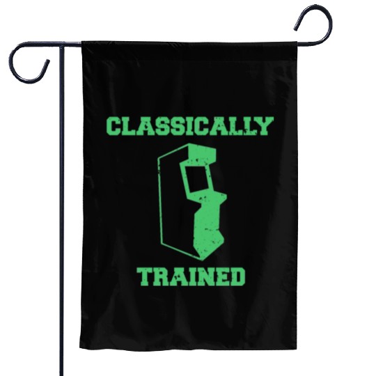 Classically Trained | Arcade player Garden Flags