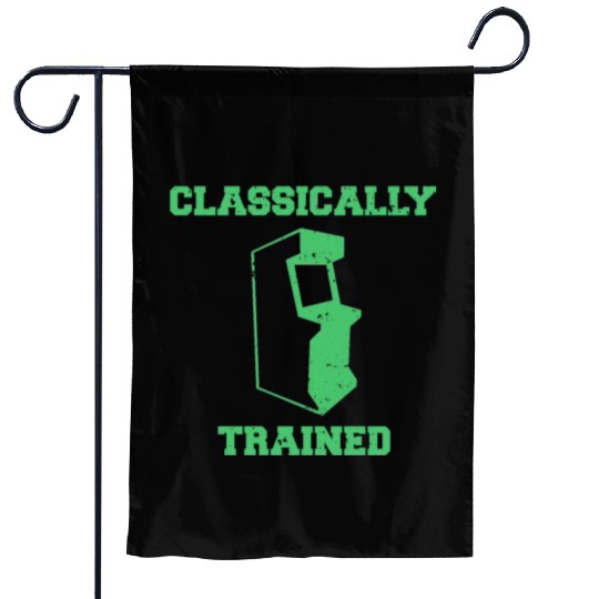 Classically Trained | Arcade player Garden Flags