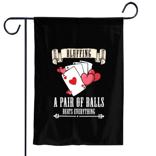 Card Game Blackjack All In Garden Flags