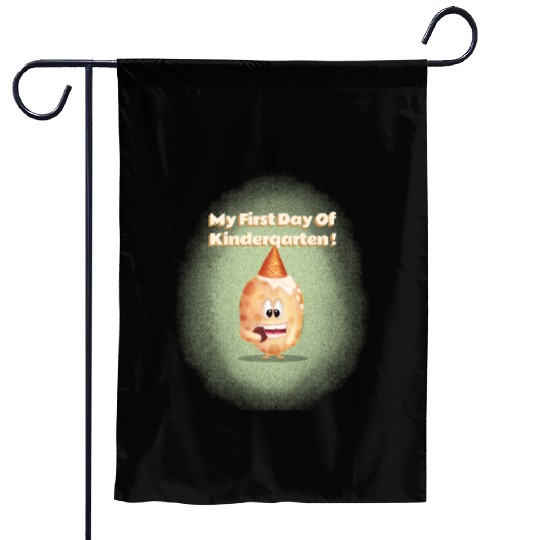 My First Day Of Kindergarten Teacher Student cute Garden Flags
