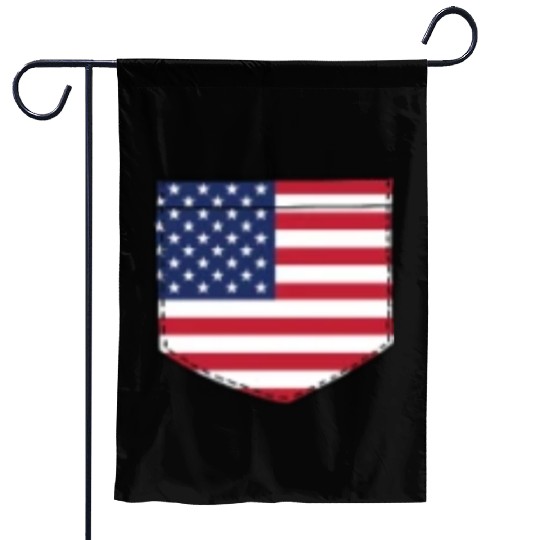 America flag in a shape of a pocket Garden Flags